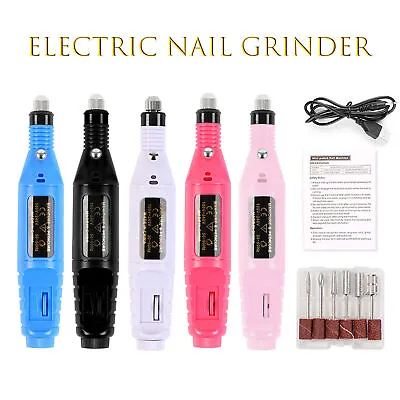 Electric Nail Drill Professional Machine Manicure Pedicure Portable Nail File JS • £6.99