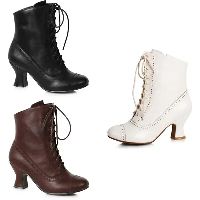 $32.78 • Buy Ellie 2.5  Heel Victorian Bootie Adult Women Shoes Boots 253/SARAH