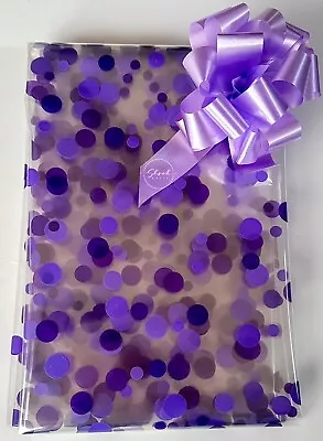 ShredAstic® Lilac Purple Cellophane Wrap Pull Bow Mothers Day Easter Hamper Kit • £0.99