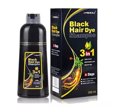 Permanent Black Hair  Dye Shampoo Fast Hair Dye Shampoo 3 In One • $17.75