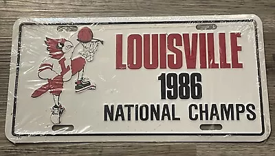 Vintage License Plate NCAA National Champs 1986 University Louisville Cardinals • $39.97
