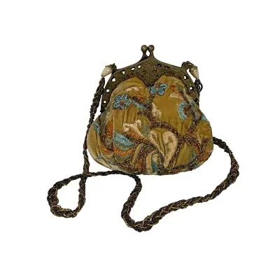 Wayne Kleski Beaded Vintage Style Embroidered Evening Bag Purse Katherine's Coll • $32