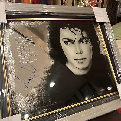 Michael Jackson Signed Autographed Mirror 16X20 Custom Framed Unique PSA/DNA LOA • $14996