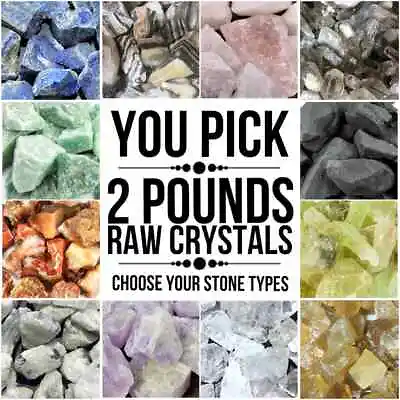 2 Lbs Raw Crystals (You Pick) Bulk Free Shipping Wholesale Rough Gemstone Lot • $22