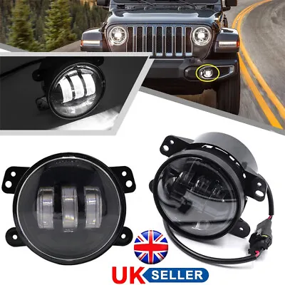 £17.95 • Buy 1Pair 4 Inch LED Fog Lights Front Bumper Driving Lamp For Jeep Wrangler JK JL78