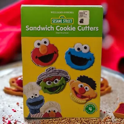 Sesame Street Cookie Cutters Williams Sonoma Ernie Cookie Monster Oscar Elmo • $19