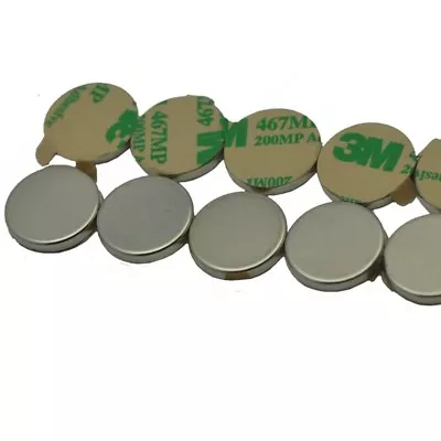 25 50 100 1/2  X 1/16  Disc Magnets  Adhesive Backed Neodymium Rare Earth N48 • $8.99