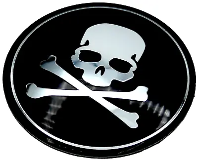 Skull And Crossbones Decal Sticker Emblem Badge Auto Car Truck Metal Dome Shape • $6.84