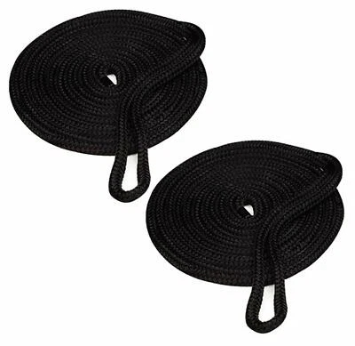 2 Pack 1/2 Inch 35 FT Double Braid Nylon Dock Line Mooring Rope Boat Dock Line • $28.99