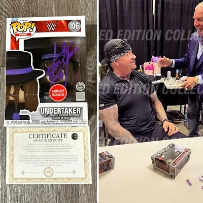 Funko The Undertaker Coffin POP! SIGNED BY MARK CALAWAY - COA & PICTURE • £152.80