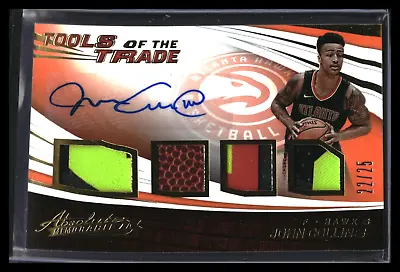 $99.99 • Buy 2017-18 Absolute JOHN COLLINS Tools Of The Trade Quad Rookie Patch Auto 22/25