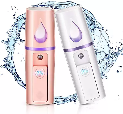 2 Pieces Nano Facial Mister Portable Mini Face Mist Steamer Handy Mist Sprayer W • $15.89