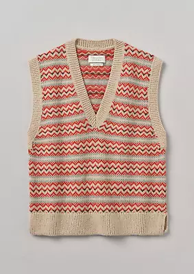 TOAST Knitted Fair-isle Tank 100% Wool . New - Size Large • £72