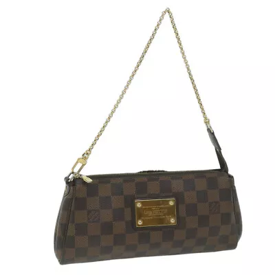 LOUIS VUITTON Damier Ebene Eva Shoulder Bag N55213 LV Auth 64788 • $398