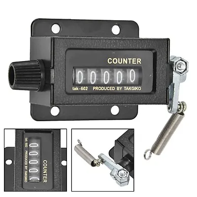 USA Bale Counter Glass Mirror Design 5 Digit Counting Mechanical Counter Reset • $8.54