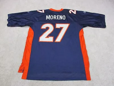 Knowshon Moreno Denver Broncos Football Jersey Adult Large Blue Reebok Mens • $35.99