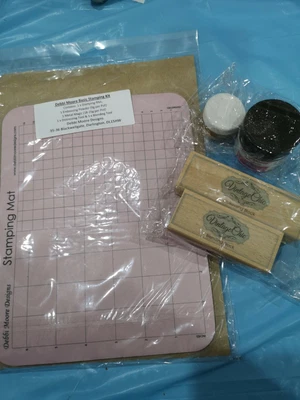 £24.99 • Buy Debbie Moore Basic Stamping Kit Inc Mat, Embossing Powder, Metal Magic, Tools 