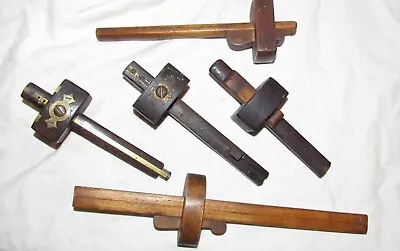 5 Antique / Vintage Marking Gauges Mortice Gauges Woodworking Tools Old Tools • £0.99