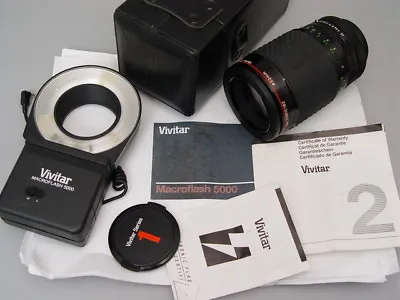 Vivitar Series 1 105mm F2.5 1:1 Macro Canon FD Mount With Flash #22902182  • $570