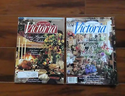 Victoria Magazine Lot Nov 1993 Aug 1995 Thanksgiving Vintage Romance Lifestyle • $15.99