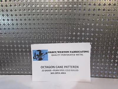 £11.39 • Buy ==quality Perforated Decorative Metal--octagon Cane Pattern-- 11-3/4  X 10-1/4=
