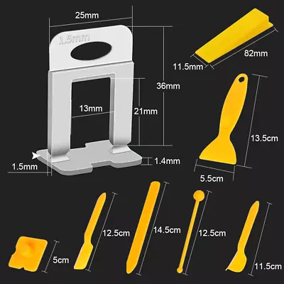 £9.99 • Buy 400-4000Pcs Tile Leveling Spacer System Tool Clips & Wedges Flooring Lippage UK