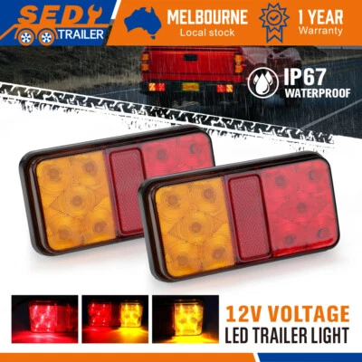 $19.99 • Buy 2Pc Led Trailer Tail Lights Truck Caravan Ute Boat Light Screw Waterproof Ip67