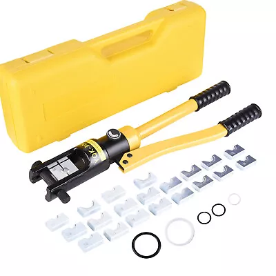 16 Ton 11 Dies Hydraulic Wire Crimper Crimping Tool Battery Cable Lug Terminal • $62.99