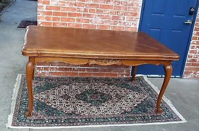 French Antique Oak Wood Louis XV Table | Dining Room Furniture • $2250