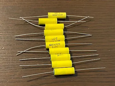 Qty 10 New .25 Uf 630v Yellow Film Capacitors Guitar Tube Amp Tone 254K 0.25 Uf • $5