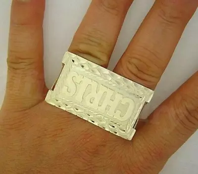 Men's Personalize Chris Simulated 2 Finger Ring 14K Yellow Gold Plated Silver • $183.12