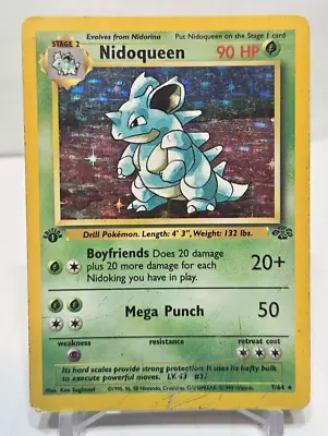 Nidoqueen 7/64 Holo 1st Edition Jungle Pokemon • $19.99