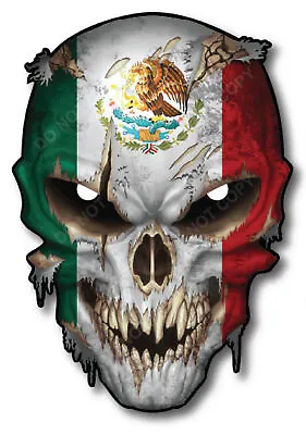 Mexican American Flag Skull Usa Decal Sticker Car Truck Window Bumper Mexico • $6.48