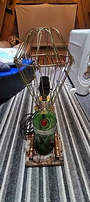 Tanqueray No.10 Gin Bottle Upcycled Handmade Steampunk Vintage Lamp Man Cave • £25