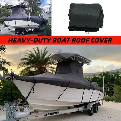 17-19/20-22FT Heavy Duty Center Console T-Top Roof Boat Cover Waterproof Storage • $83.99