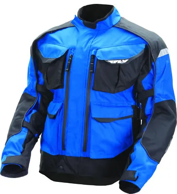 New Fly Racing Terratrek 4 Mens Dual Sport Motorcycle Jacket Blue XXL / 2XL • $199.95