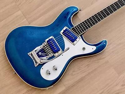 2010s Mosrite Ventures Model '63 Vintage Reissue Sidejack Blue Sparkle W/ Case • $3999.99