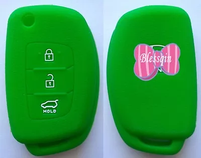 $8.99 • Buy GREEN SILICONE CAR FLIP KEY COVER FOR HYUNDAI I10 I20 I30 IX35 ELANTRA ACCENT