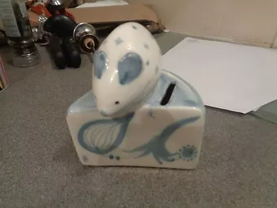 David Sharp Pottery Mouse On Cheese Money Box 4 3/4  High • £20