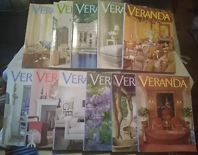 Lot 11 Used Issues Of Veranda Magazine 5 Issues 2009 And 6 Issues 2008 • $15.99