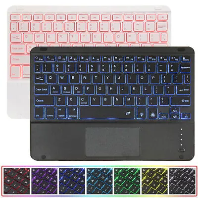Backlit Touchpad Bluetooth Keyboard Mouse For Android IOS Windows IPad PC Tablet • $17.99