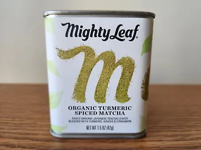 Mighty Leaf Tin Organic Spiced Turmeric Matcha Finely Ground Green Tea Caffeine • $13.99