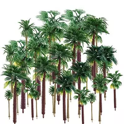 30 Pieces Model Trees Model Coconut Palm Tree Train Scenery Miniature Landsca... • $30.97