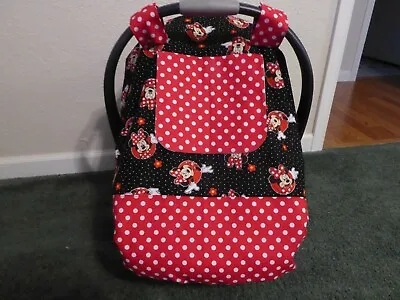 **MINNIE MOUSE** Fitted W/peekaboo Opening Handmade Car Seat Canopy-Cover  • $77.99