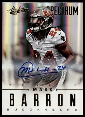 2012 Panini Absolute Spectrum Gold Mark Barron Auto RC /299 Buccaneers #161 • $9.95