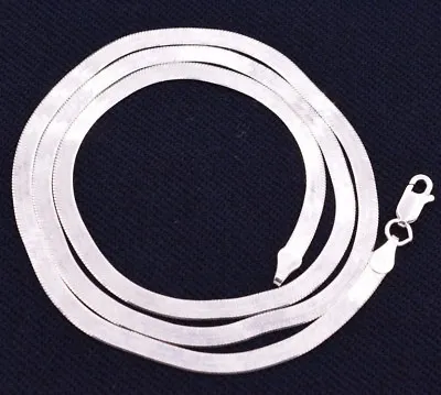 3mm Flexible Herringbone Chain Necklace Real Solid Sterling Silver 925 Italy • $33.54