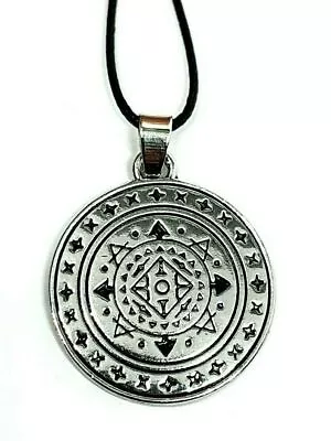 Fire Mandala Necklace Pendant Layered Spiritual Amulet Yoga Tantric Tie Cord UK • $8.58