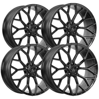 (Set Of 4) Dolce Performance Pista 19x8.5 5x112 +28mm Gloss Black Wheels Rims • $1077.24