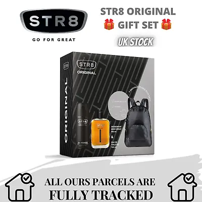 STR8 ORIGINAL MEN Gift Set Perfume EDT 100ml Deodorant 150ml FREE Backpack • £25.99