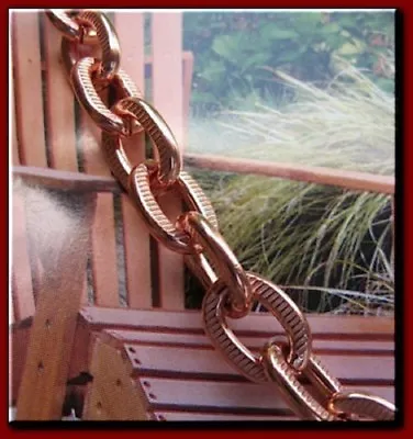 Men's 10 Inch Solid Copper Bracelet CB683G  - 3/8 Of An Inch Wide.  • $32